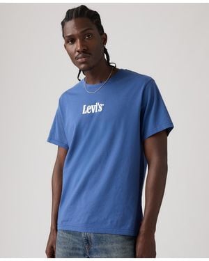 Levi's Relaxed Fit Box Tab Logo Crewneck T-shirt - Blue