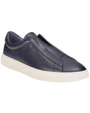 BOSS Kieran Leather Slip-on Sneakers - Blue