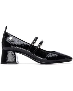 Xti Block Heel Pointy Toe Pumps By - Black