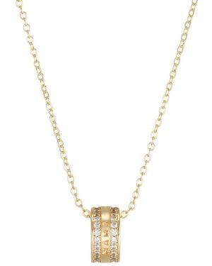 Adornia Mama-engraved Ring Necklace - Metallic