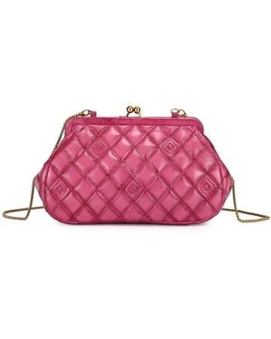 Old Trend Petunia Small Quilted Leather Crossbody Handbag - Pink