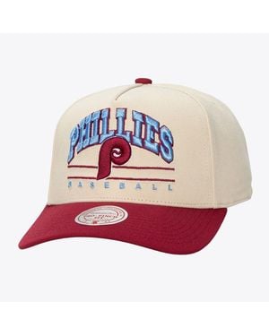 Mitchell & Ness And Philadelphia Phillies Retro Arch Pro Pinch Snapback Hat - White