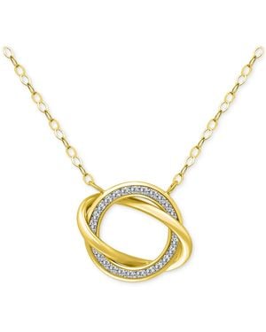 Giani Bernini Cubic Zirconia Love Knot Pendant Necklace - Metallic