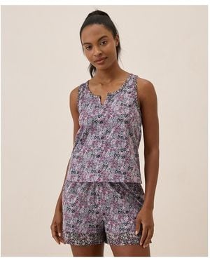 Pact Organic Cotton Staycation Sleep Tank - Purple