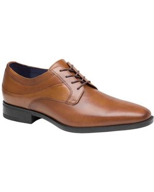 Johnston & Murphy Gibbons Lace-up Plain-toe Full-grain Leather Oxford - Brown