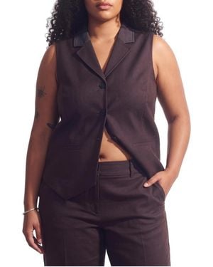 UNIVERSAL STANDARD Denim Look Vest - Purple