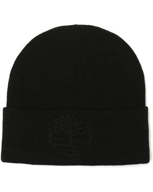 Timberland Embossed Tree Cuffed Beanie - Black
