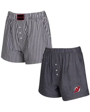 Concepts Sport 2-pack New Jersey Devils Boxer Shorts Set - Gray