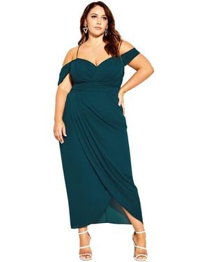 City Chic Entwine Maxi Dress - Blue