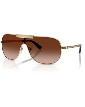 Versace Geometric Shield Sunglasses Ve2293 - Brown
