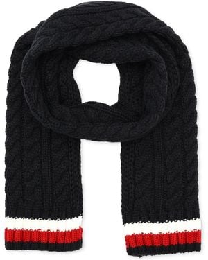 Tommy Hilfiger Cable Knit Global Stripe Scarf - Black