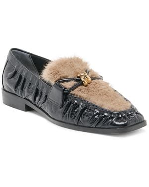 Dolce Vita Bonie Plush Square Toe Embellished Leather Loafers - Multicolor