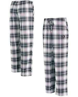Concepts Sport Las Vegas Raiders Ashford Plaid Knit Pants - Blue