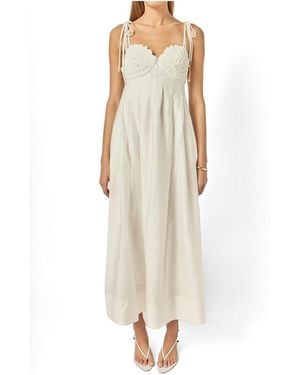 English Factory Pearl Seashell Maxi Dress - Natural