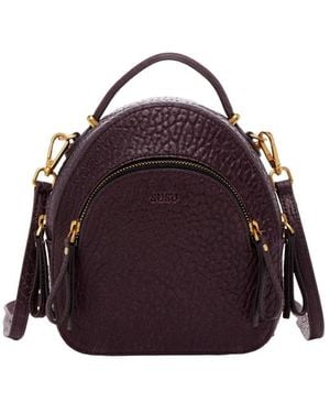 Susu Small Leather Mini Backpack Purse - Purple