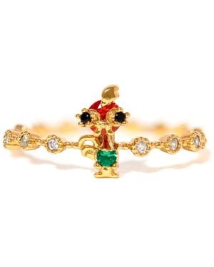 Girls Crew Disney Princess Moana Hei Crystal Plated Rings - Metallic