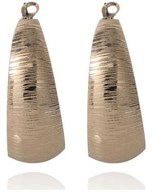 BCBGeneration Matte Textured Hoop Earrings - Natural