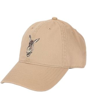 Shrek Embroidered Donkey Face Tan Unstructured Baseball Cap - Natural