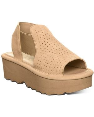 BEARPAW Tatiana Platform Sandals - Natural