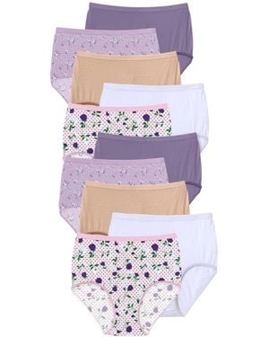 Comfort Choice Full Coverage Cotton Brief 10-pack - White