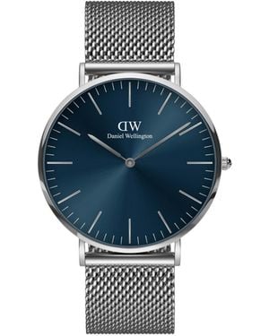 Daniel Wellington Analog Stainless Steel Mesh Watch - Blue
