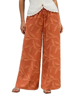 CUPSHE Sienna Sun Tropical Pants - Orange