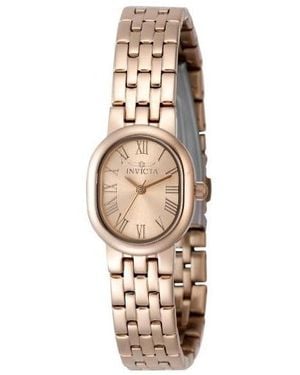INVICTA WATCH 48141 Angel Quartz 3 Hand Rose Dial Watch - Black
