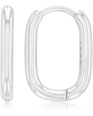 Roxy Waterproof Yellow 15mm Oval huggie Earrings - White