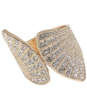 SOH Crystal Fan Cuff Bracelet - White