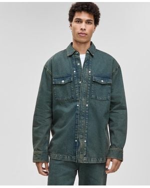 Mode Of One Denim Shirt Jacket - Green