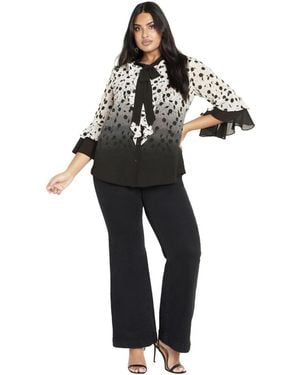 Avenue Cassie Frill Shirt - White