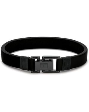 Tommy Hilfiger Leather Bracelet - Black