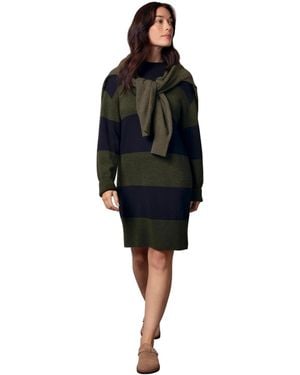 Celtic & Co. Merino Stripe Dress - Black