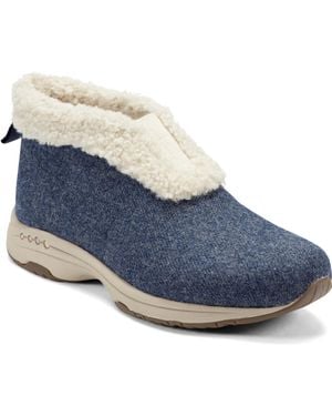Easy Spirit Treepose Cozy Slipper Booties - Blue