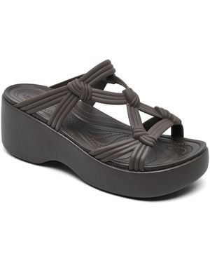 Crocs™ Brooklyn Knot Sky Platform Sandals From Finish Line - Black