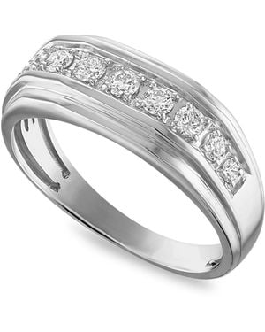 Macy's Lab-grown Round Diamond Ring - Metallic