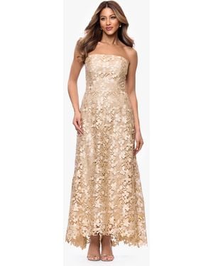 Xscape Sleeveless Strapless Gown - Natural