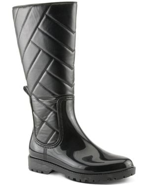 Spring Step Maiza Waterproof Quilted Rain Boots - Black