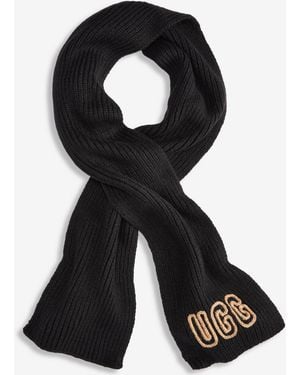 UGG Crafted Chunky Rib Scarf - Black