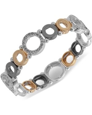 Nine West Pave Circle Stretch Bracelet - Metallic