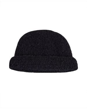 Simply Natural Boucle Alpaca Peruvian Beanie - Black