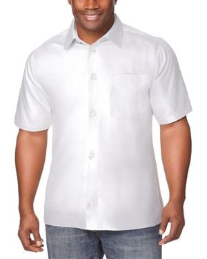 Kingsize Big & Tall Wrinkle-free Short-sleeve Oxford Dress Shirt - White