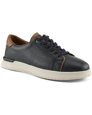 Spring Step Luka Leather Low-top Fashion Sneakers - Black