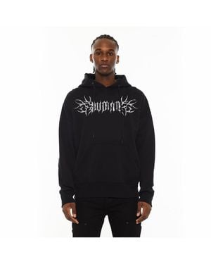 Hvman Chosen To Prevail X Cult Broken Hearts Graphic Pullover Hoodie - Black