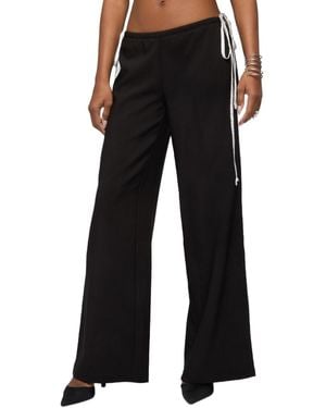 Edikted Mikah Dotted Ribbon Wide Leg Pants - Black