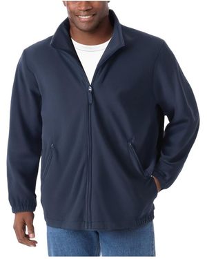 Kingsize Big & Tall Explorer Plush Fleece Full-zip Jacket - Blue