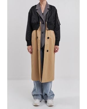 Grey Lab Trio Trench Coat - Multicolor
