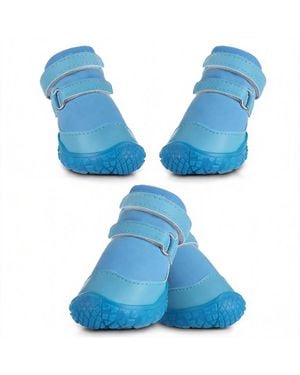 Aronkl Anti-slip Breathable Dog Boots For Paw Protection - Blue