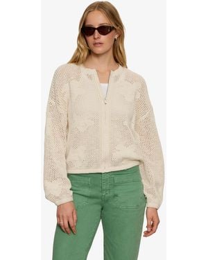 Sanctuary Petite Daily Escape Flower Pop Front-zipper Bomber Jacket - Green