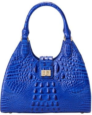 Brahmin Adrian Melbourne Small Leather Satchel - Blue